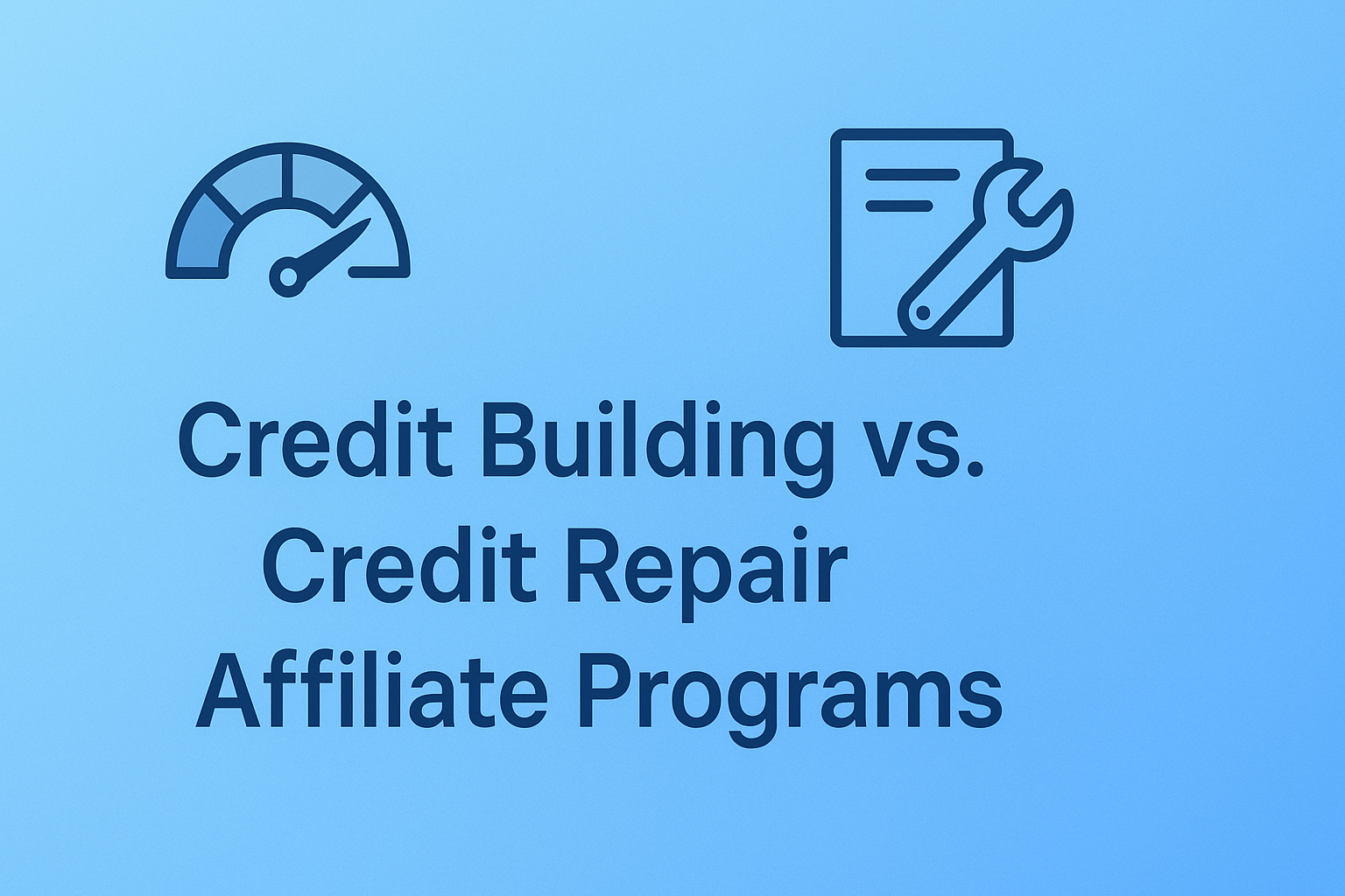 Credit Building vs. Credit Repair Affiliate Programs